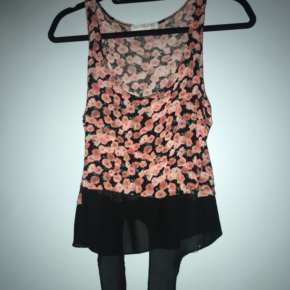 Tie front floral shirt